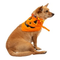 Az Orange Pumpkin Bandana gallér megünneplésének módja a kutyáknak, Xsmall méretű