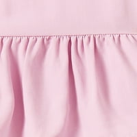 Wonder Nation Girls Peplum Baby Doll Top és széles lábú nadrág Scrunchie, 3 darabos ruhával, Méretek 4- & Plus
