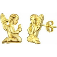 Arany 10 kt arany angyal ménes fülbevalók