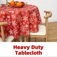 Ray Star Red karácsonyi terítő 60 hüvelykes mosható asztali ruhák, amelyek nem halványulnak a mosásban, a vastag nem látható
