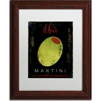 Védjegy Szépművészet Olive Martini i Canvas Art by Color Bakery, White Matte, Wood Frame