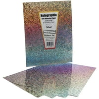 Öntapadó Speciális Papír 8.5 X11 5 Pkg-Ezüst Holografikus