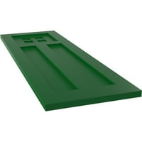 Ekena Millwork 12 W 31 H True Fit PVC San Antonio misszió stílusú rögzített redőnyök, Viridian Green