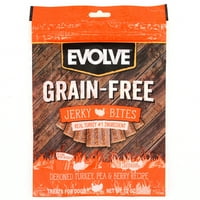 12oz Evolve Grain Free pulyka, borsó és bogyó ízesített szaggatott falatok