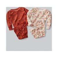 Modern pillanatok: Gerber kisgyermek fiú szorosan illeszkedő pizsamák, 2 darab, méretek 12m-5T